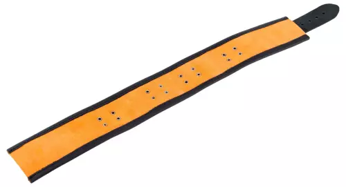 Lederhalsband 3 D-Ringe Orange-Schwarz – 6/7