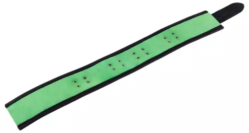 Leder Halsband 3 D-Ringe Grün-Schwarz – 6/7