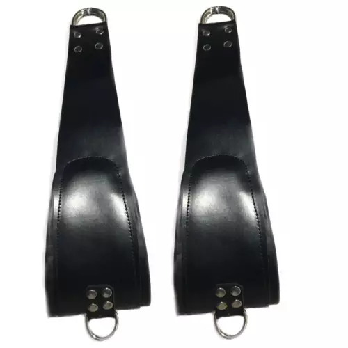 Set von 2 Lederfuß Stützen für Sling 2 Karabiner - 60cm - The Red – 2/7
