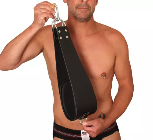 Set von 2 Lederfuß Stützen für Sling 2 Karabiner - 60cm - The Red – 4/7