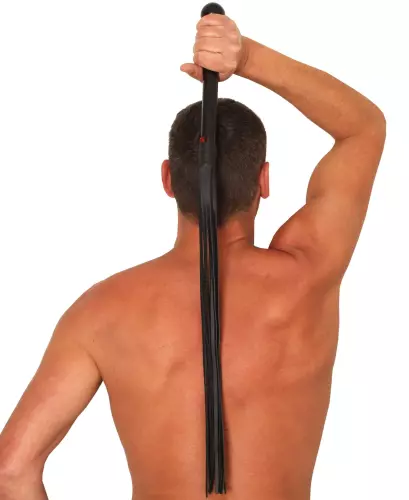 LEDER PEITSCHE RIEMEN/HOLZGRIFF - 75cm – 6/7