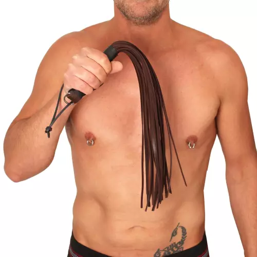 Peitsche Lederriemen Braun 50cm – 2/4