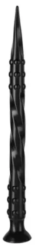 Dildo Pointed Twist M 50 x 4 cm Black – 1/2