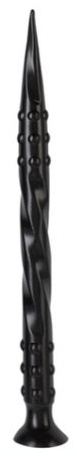 Dildo Pointed Twist S 40 x 3 cm Black