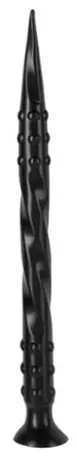 Dildo Pointed Twist S 40 x 3 cm Black – 1/2