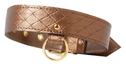 Darling Pet Collar and Leash Bronze 1m