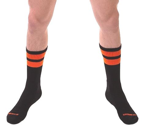 Gym Socks Black-Bright Orange