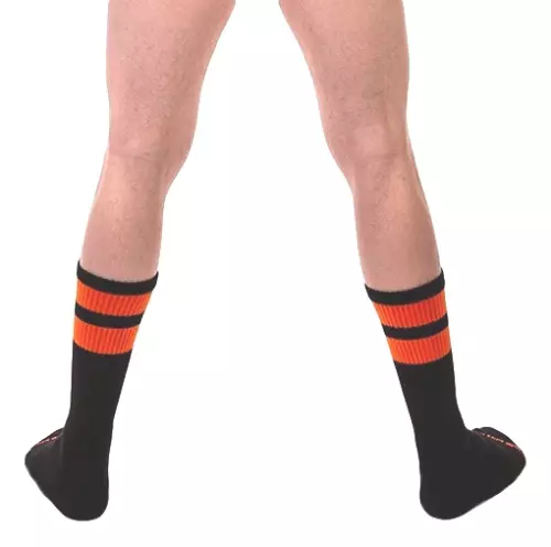 Gym Socks Socken Schwarz-Orange Neon – 3/7