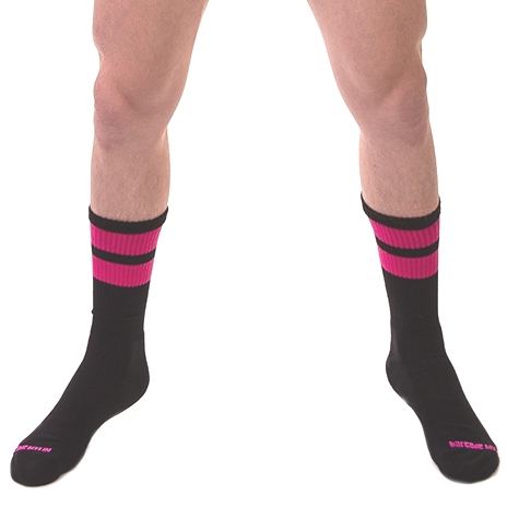 Gym Socks Black-Bright Pink