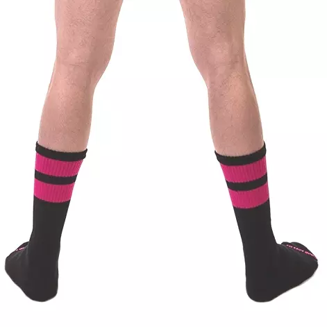 Gym Socks Socken Schwarz-Rosa Neon – 3/7