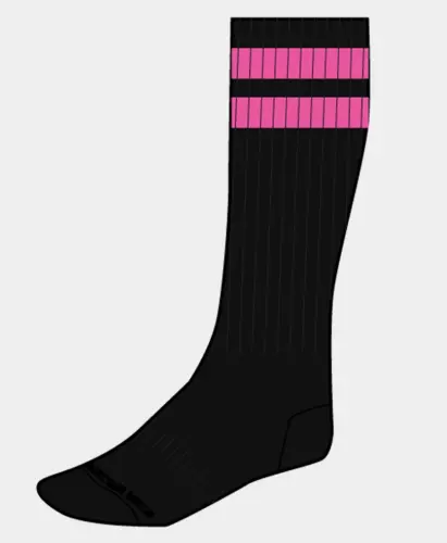 Gym Socks Socken Schwarz-Rosa Neon – 7/7