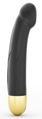 Real Vibration M 18 x 3.7 cm Black Vibrating Dildo