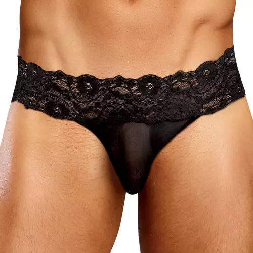 Micro Tanga Scandal Lace Schwarz – 1/4