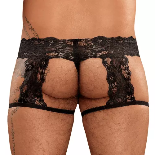 String Garter Scandal Lace Schwarz – 2/4