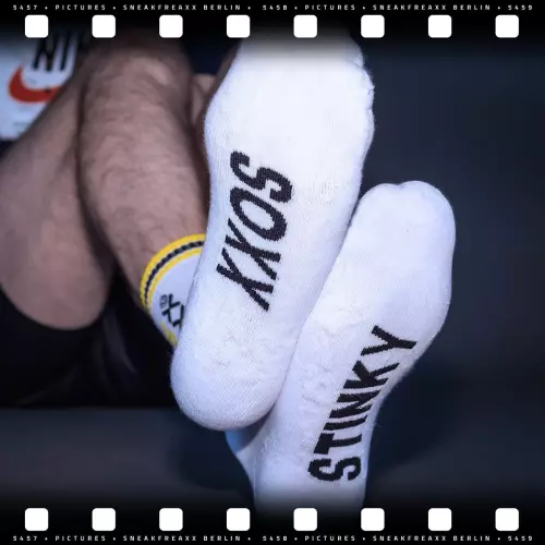 Socken STINKY SOXX Weiß-Gelb – 2/12