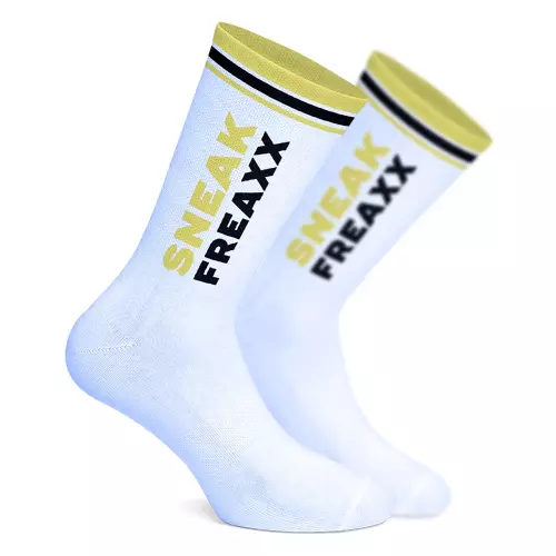 Socken STINKY SOXX Weiß-Gelb – 11/12