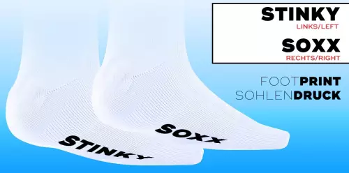 Socken STINKY SOXX Weiß-Gelb – 12/12