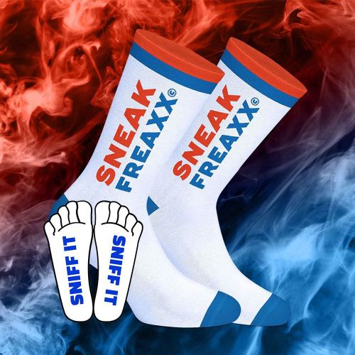 Socks SNIFF IT 2 White-Orange-Blue