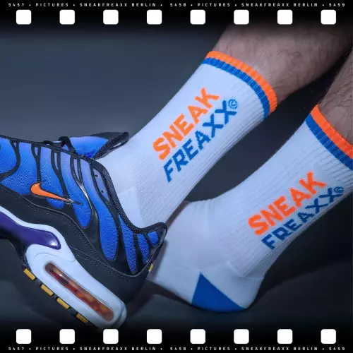 Socken SNIFF IT 2 Weiß-Orange-Blau – 3/5