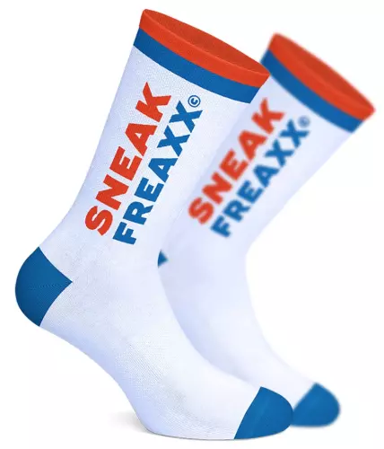 Socken SNIFF IT 2 Weiß-Orange-Blau – 4/5