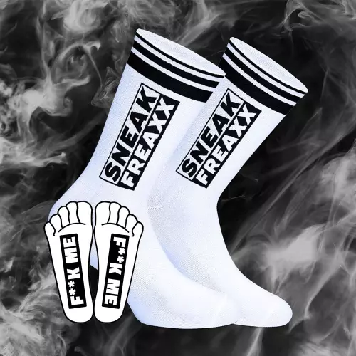 Socken FUCK ME Weiß-Schwarz – 1/5