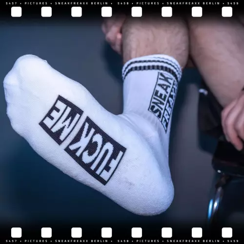 Socken FUCK ME Weiß-Schwarz – 2/5