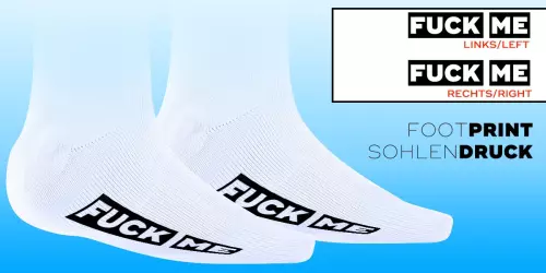 Socken FUCK ME Weiß-Schwarz – 5/5