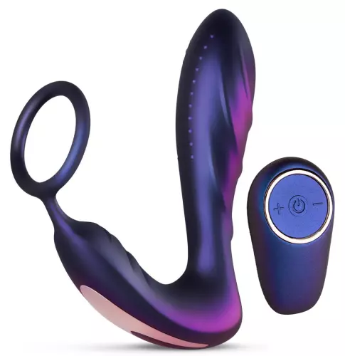 Cockring Vibrierender Plug Black Hole Hueman 11 x 3.3cm – 1/11