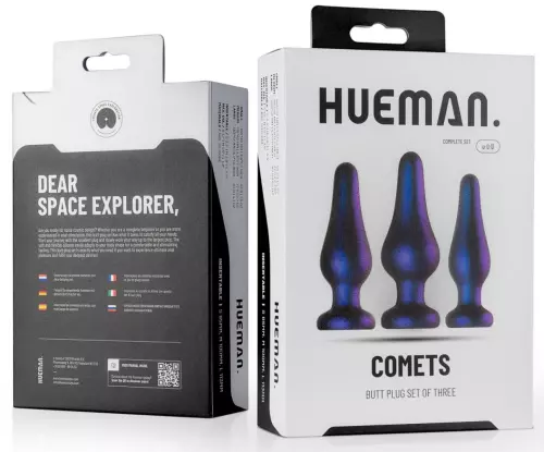 Pack mit 3 Silikon Butt Plugs Comets Hueman – 2/8