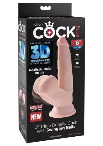 3D realistischer Dildo Cock Swinging Balls 13 x 4.2 cm – 2/6