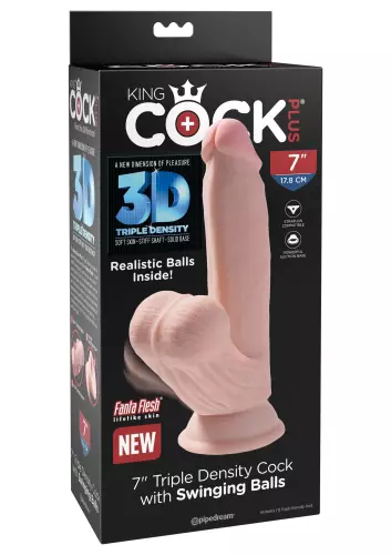 3D realistischer Dildo Cock Swinging Balls 15 x 4 cm – 2/7