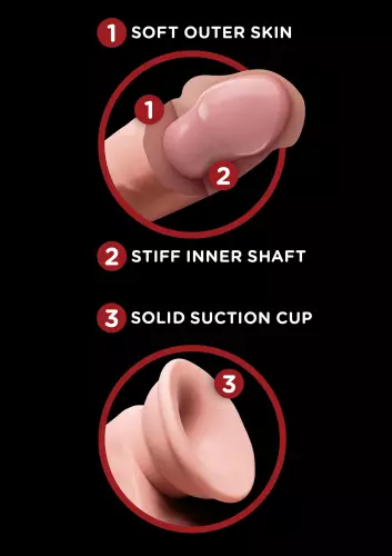 3D realistischer Dildo Cock Swinging Balls 15 x 4 cm – 7/7