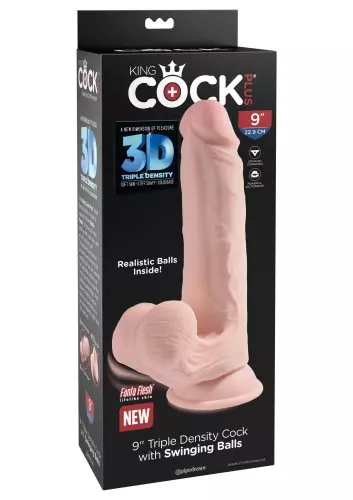 3D realistischer Dildo Cock Swinging Balls 19 x 5.2 cm – 2/7