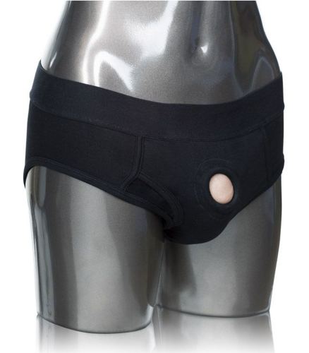 Harness brief for dildo and penis prosthesis