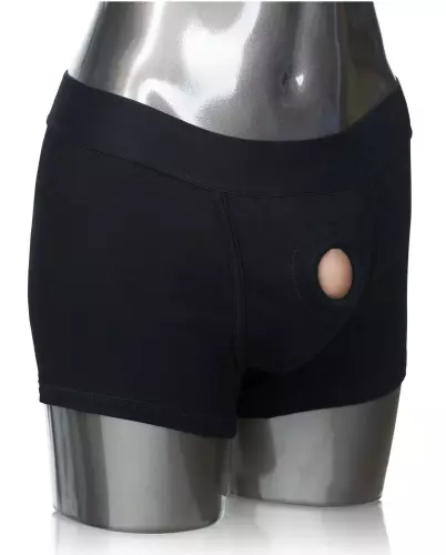 Boxershorts Harness Dildo und Penis-Prothese – 1/5