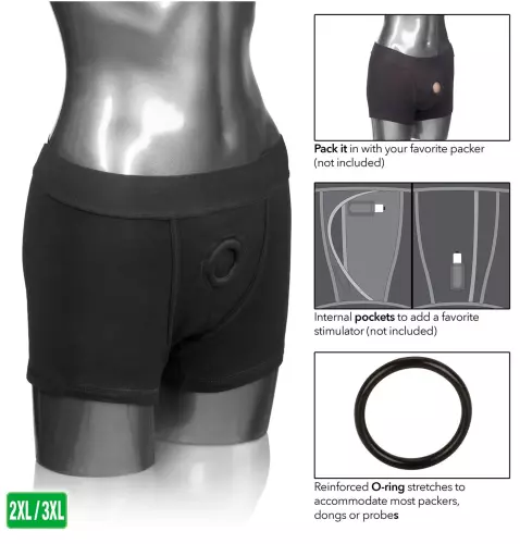 Boxershorts Harness Dildo und Penis-Prothese – 4/5