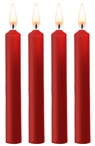 Set of 4 mini SM wax candles Red