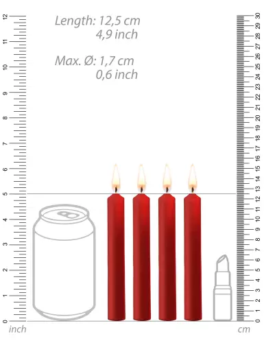 Set 4 Mini SM Kerzen Wax Rot – 5/5