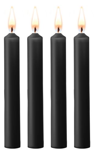 Set of 4 mini SM wax candles Black