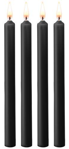 Set of 4 SM teasing wax candles Black