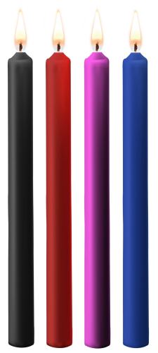 Set of 4 Multicolour SM Teasing Wax Candles