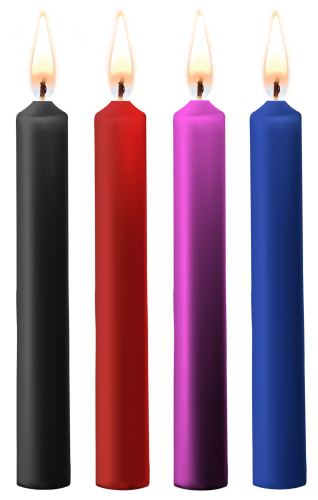 Set of 4 Multicolour Mini SM Wax Candles