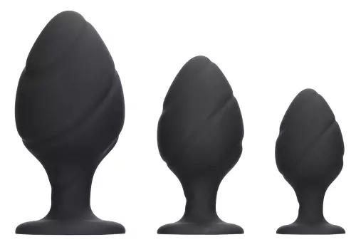 Set von 3 Butt Plugs Swirled Silikon – 1/7