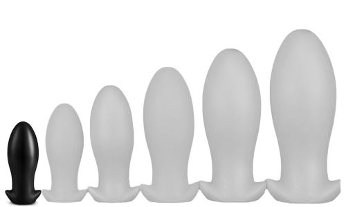 Saurus Egg S Silicone Plug 10 x 4.5cm Black