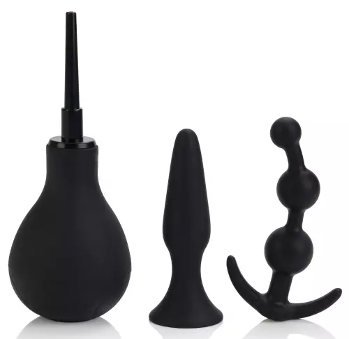Anal-Entdeckungs-Set Plairi - Klysteerspritze mit Plugs – 1/2