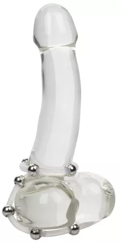 Set aus 2 transparenten Penisringen mit Kugeln – 3/4