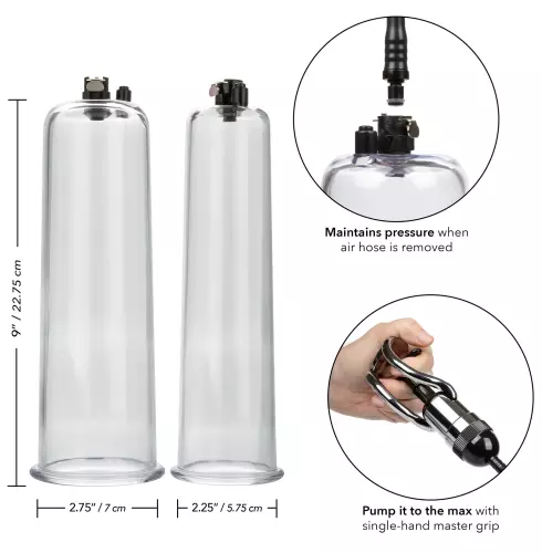 Penis-Pumpset 2 Zylinder 22cm – 7/8