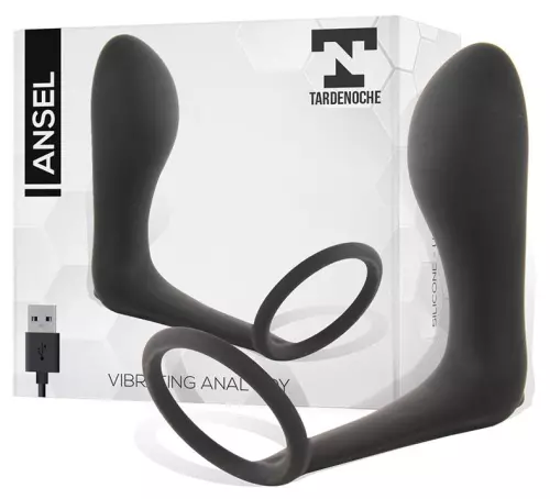 Cock Ring Vibrations-Analplug Ansel 9 x 3 cm - Ring 36mm – 2/5