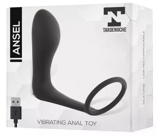 Cock Ring Vibrations-Analplug Ansel 9 x 3 cm - Ring 36mm – 4/5