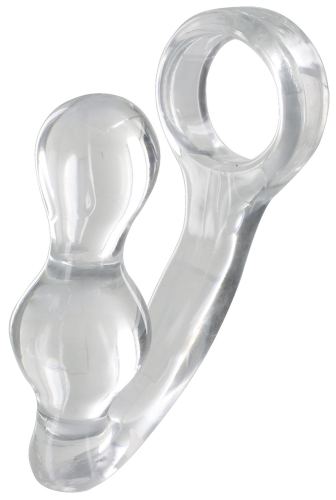 Plug Cockring Power Duo 9 x 4cm - 40mm Ring Transparent